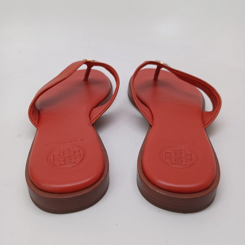 Tory Burch Sandals Rust Leather Thong Flip Flops Womens 6M - Picture 5 of 12